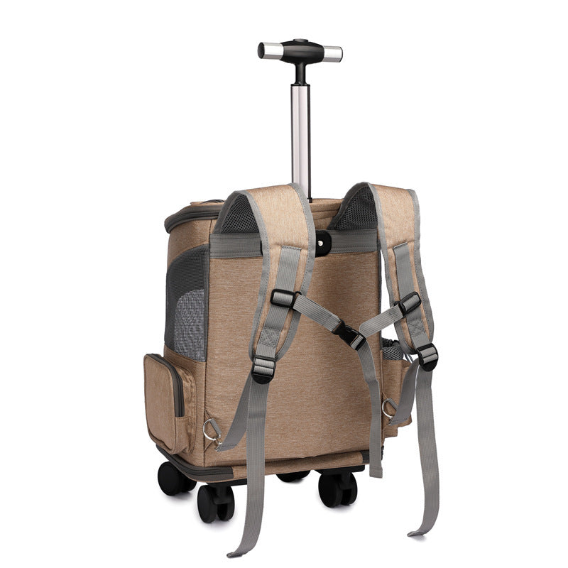 Portable traveling backpack spacious comfort pet carrier