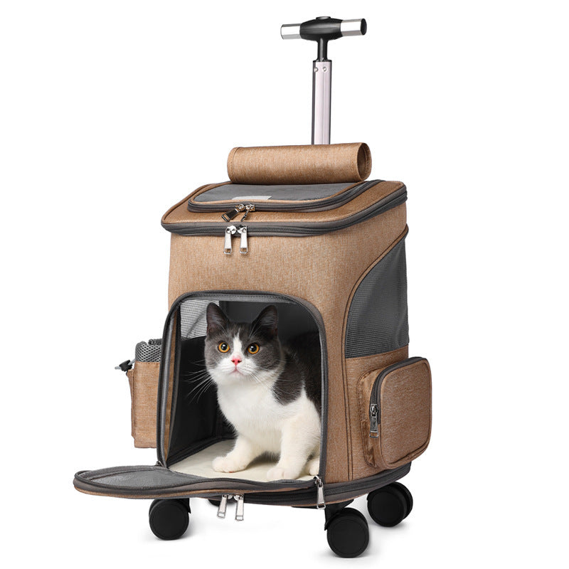 Portable traveling backpack spacious comfort pet carrier