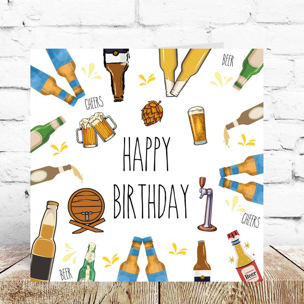Beer Birthday Card – By Natalie Anne