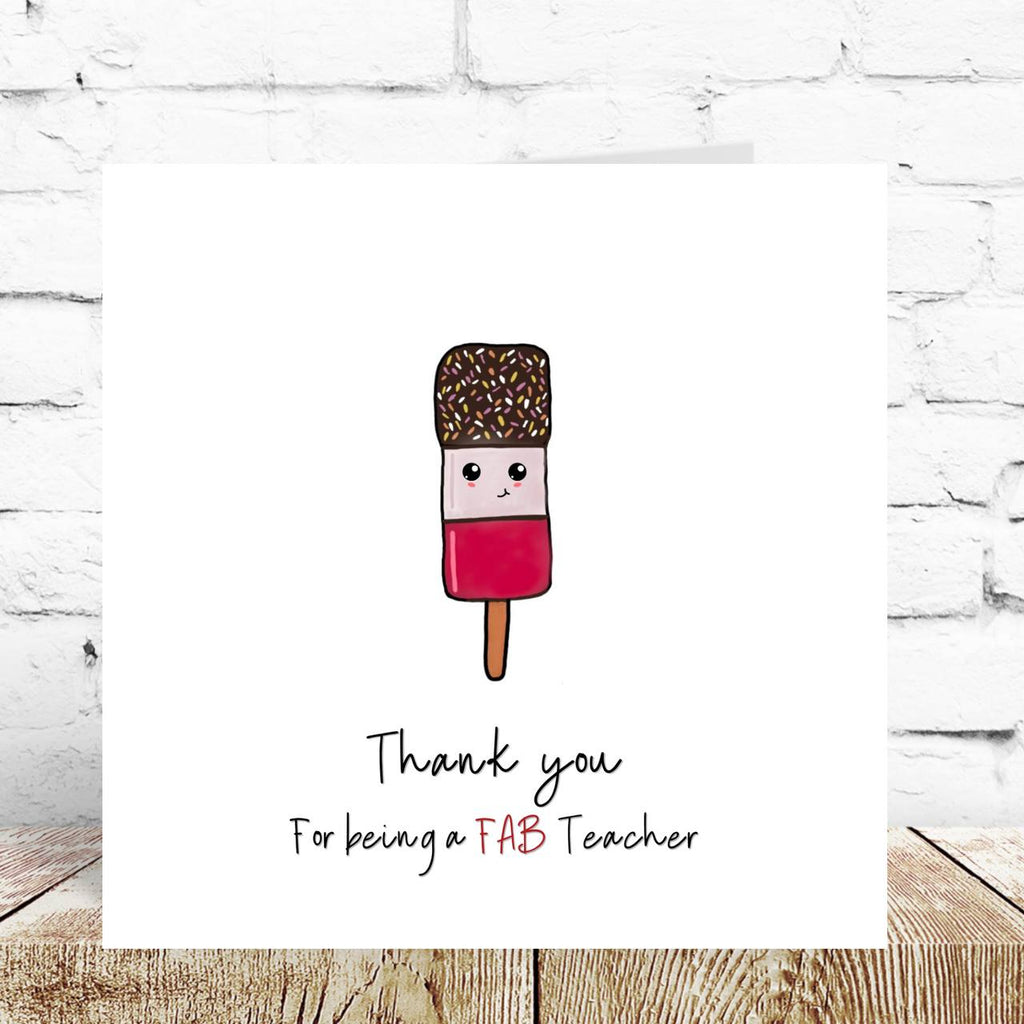Fab Teacher Thank You Card – By Natalie Anne