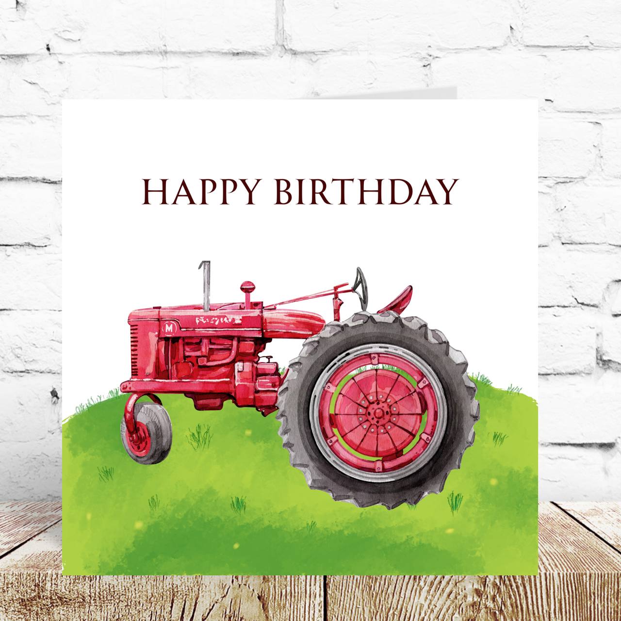 Red Tractor Birthday Card – By Natalie Anne