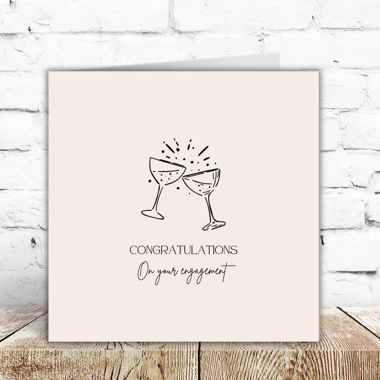 Fizz Engagement Congratulations Card – By Natalie Anne
