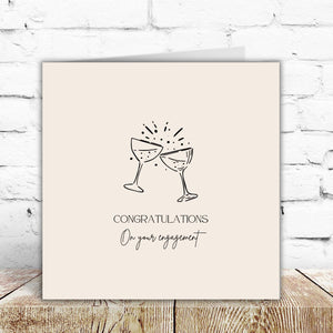 Fizz Engagement Congratulations Card – By Natalie Anne