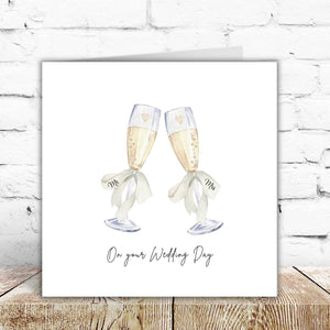 Fizz Wedding Congratulations Card – By Natalie Anne