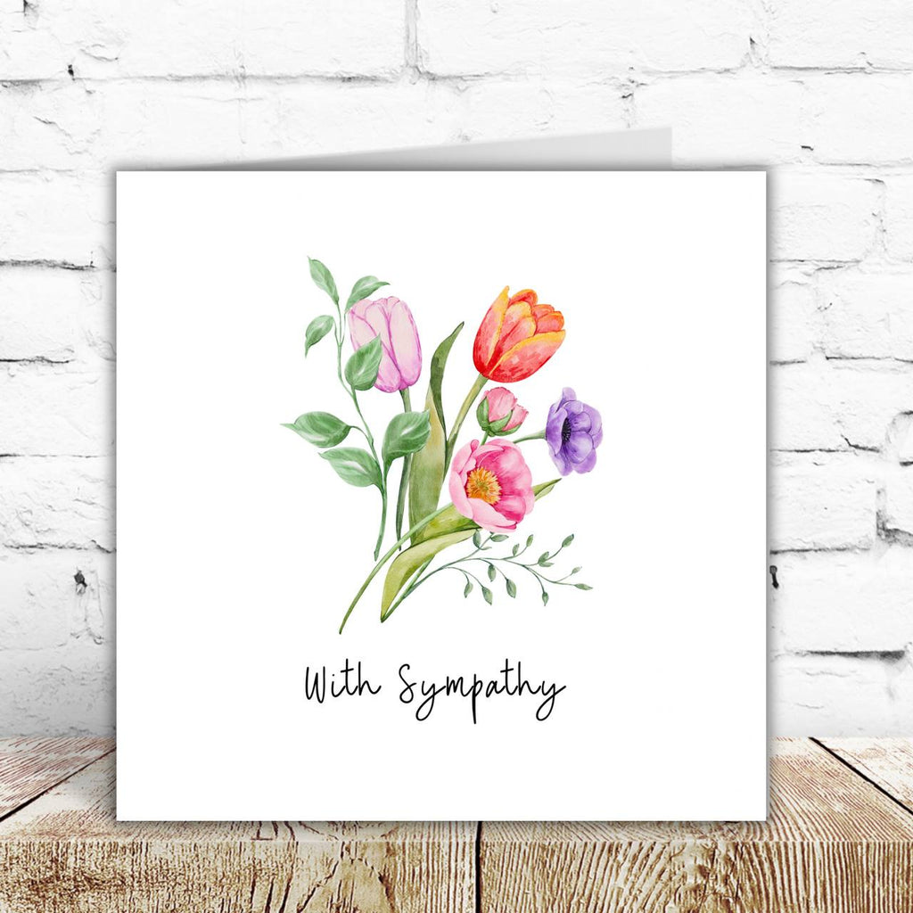 Floral With Sympathy Card – By Natalie Anne