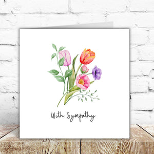Floral With Sympathy Card – By Natalie Anne