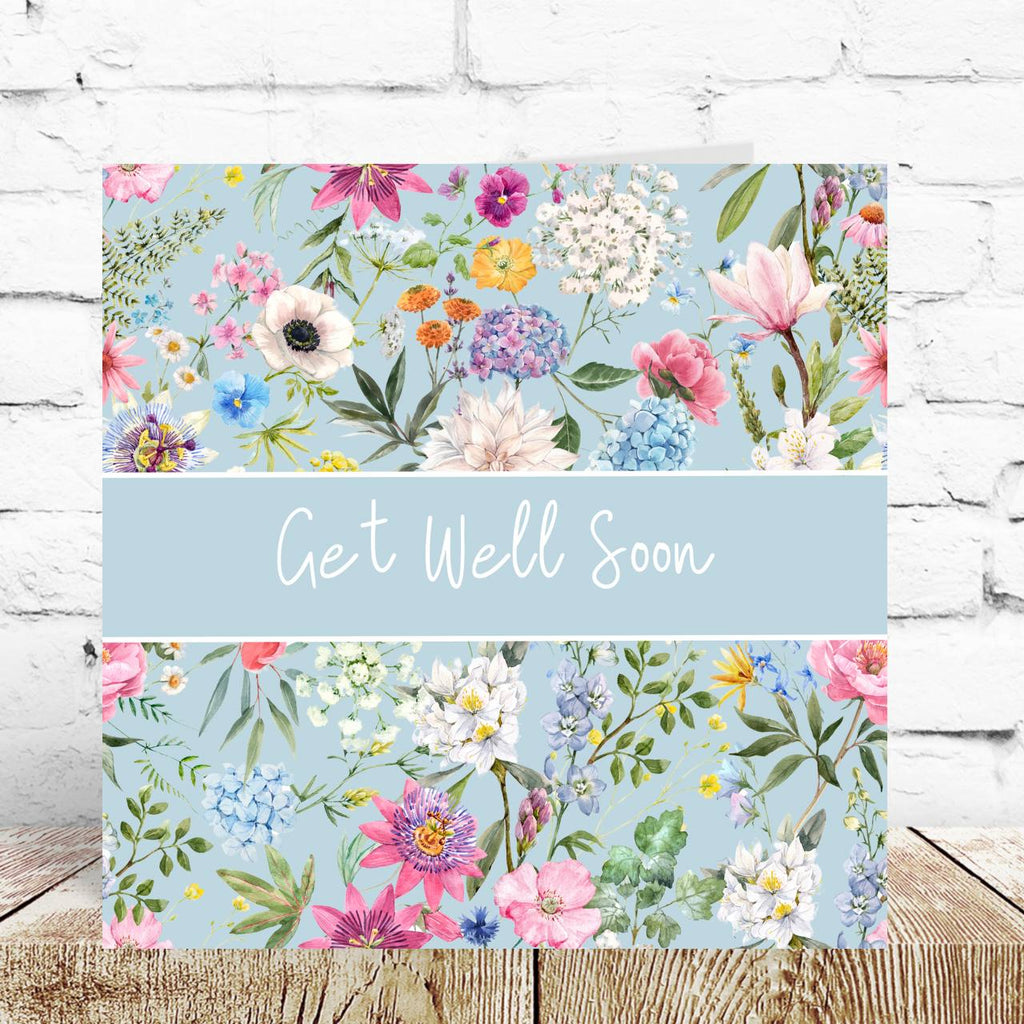 Floral  Get Well Soon Card – By Natalie Anne