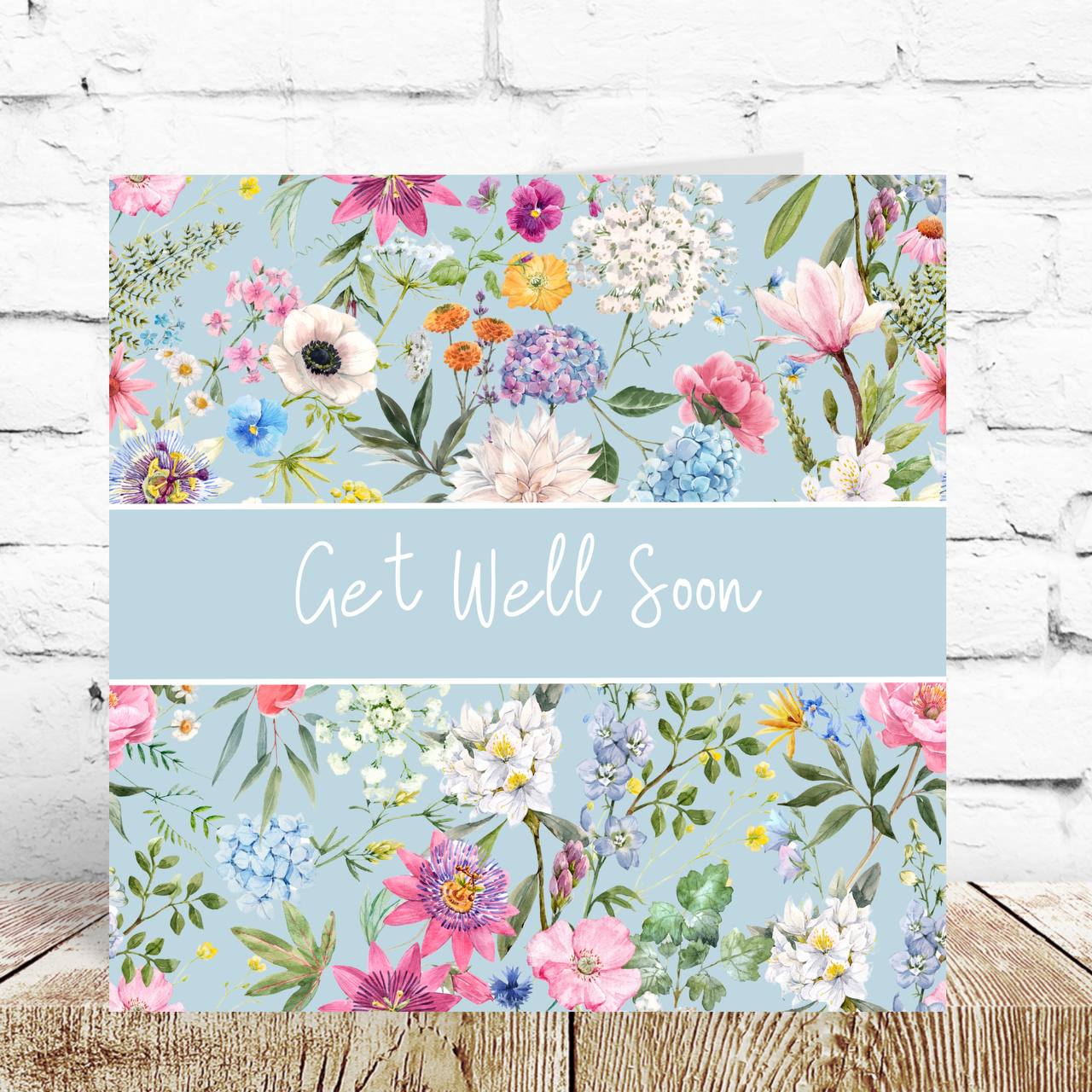 Floral  Get Well Soon Card – By Natalie Anne