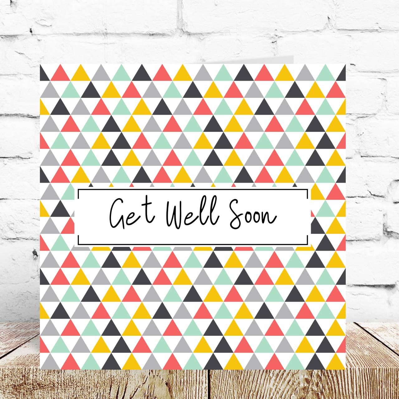Geometric Get Well Soon Card – By Natalie Anne