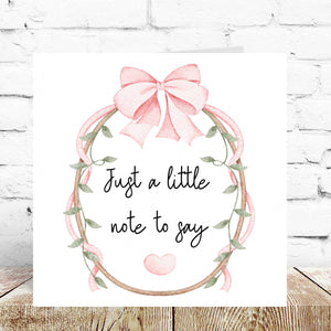 Pink Just A Little Note To Say – By Natalie Anne