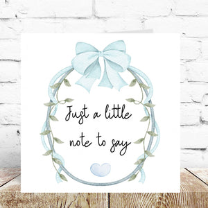 Blue Just A Little Note To Say – By Natalie Anne