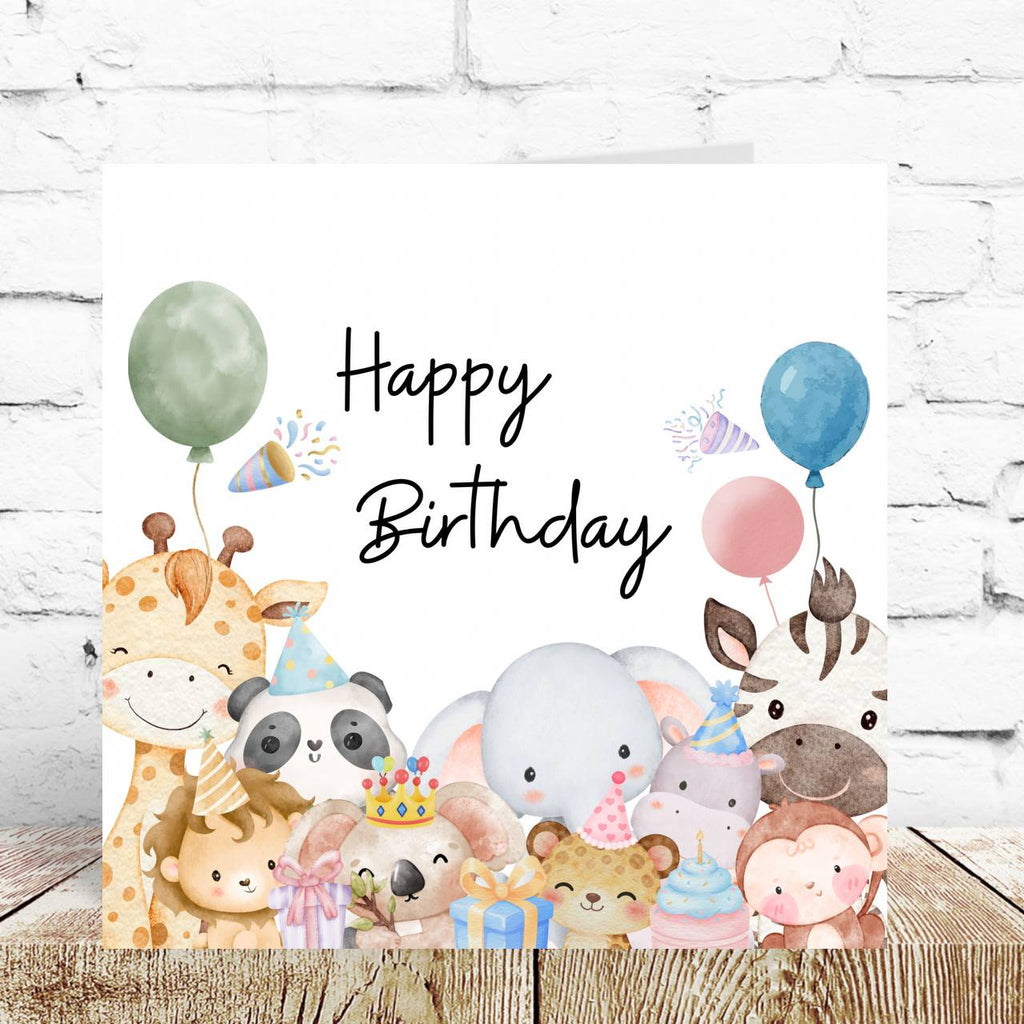 Kids Safari Birthday Card – By Natalie Anne