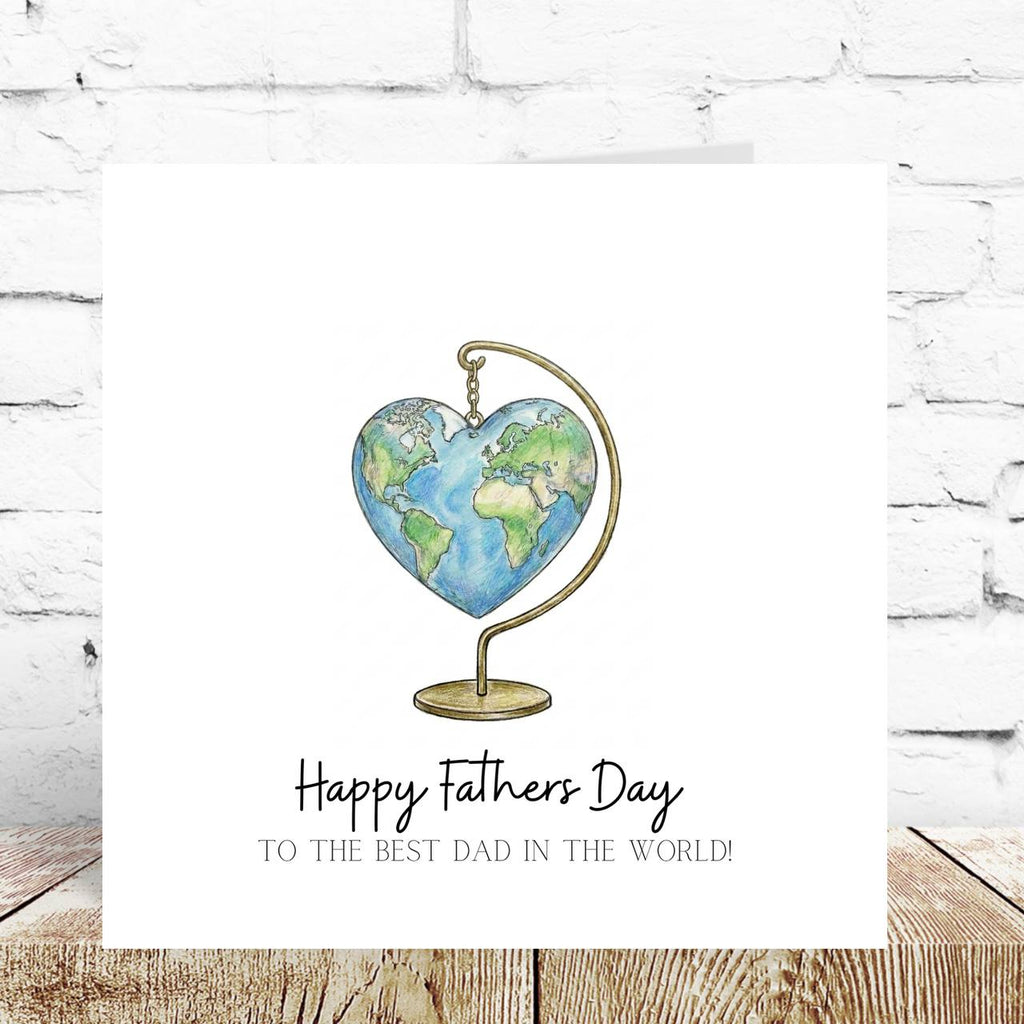 Best Dad In The World-Fathers Day Card – By Natalie Anne