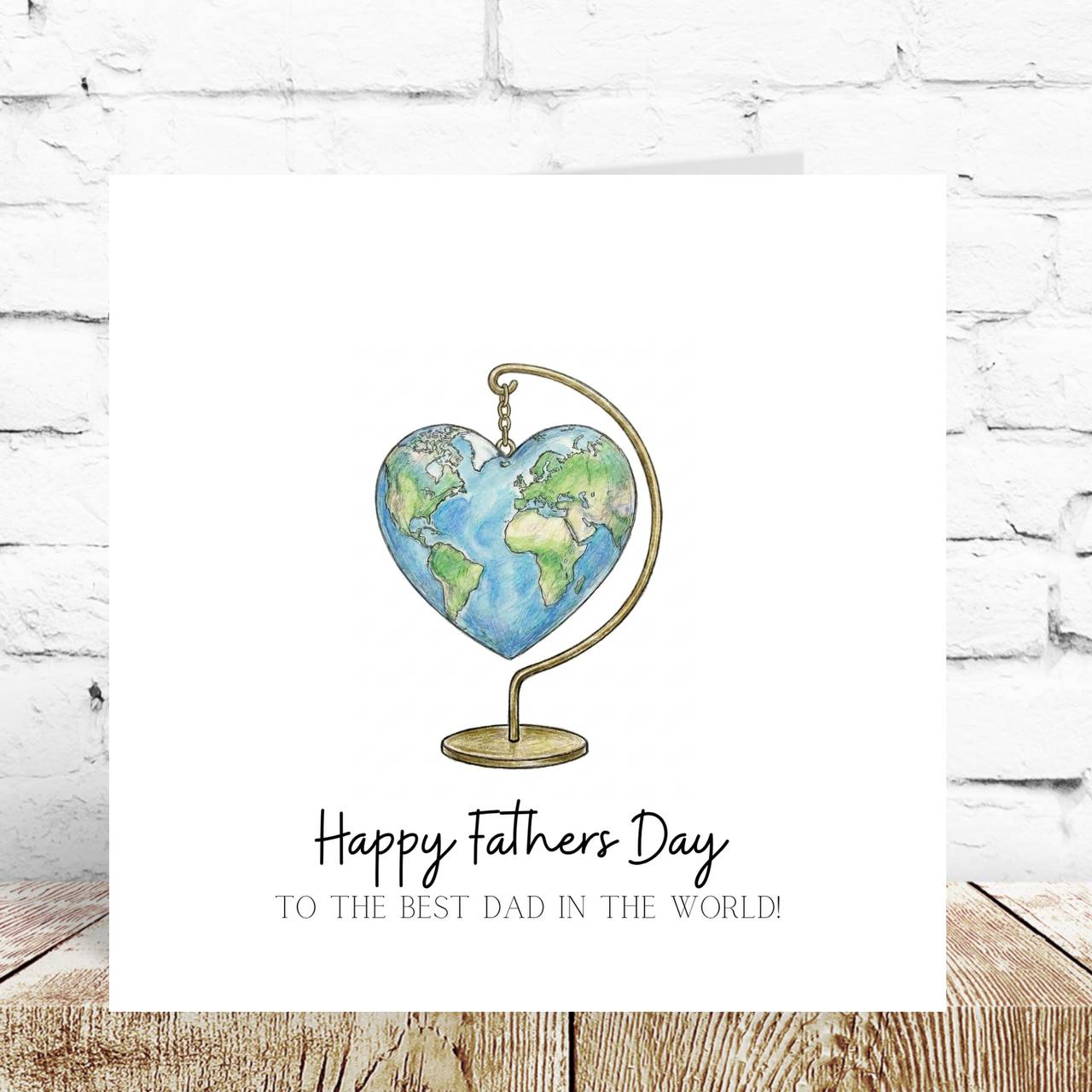 Best Dad In The World-Fathers Day Card – By Natalie Anne
