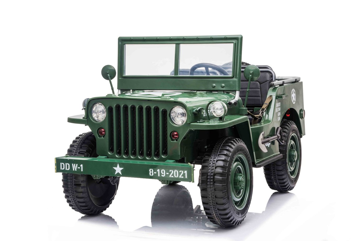 3 Seater Hotchkiss Willys Jeep Ride On 24v