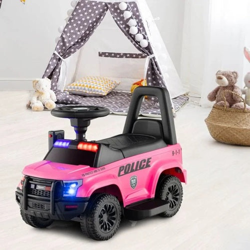 Foot-to-Floor Police Ride-On for Toddlers