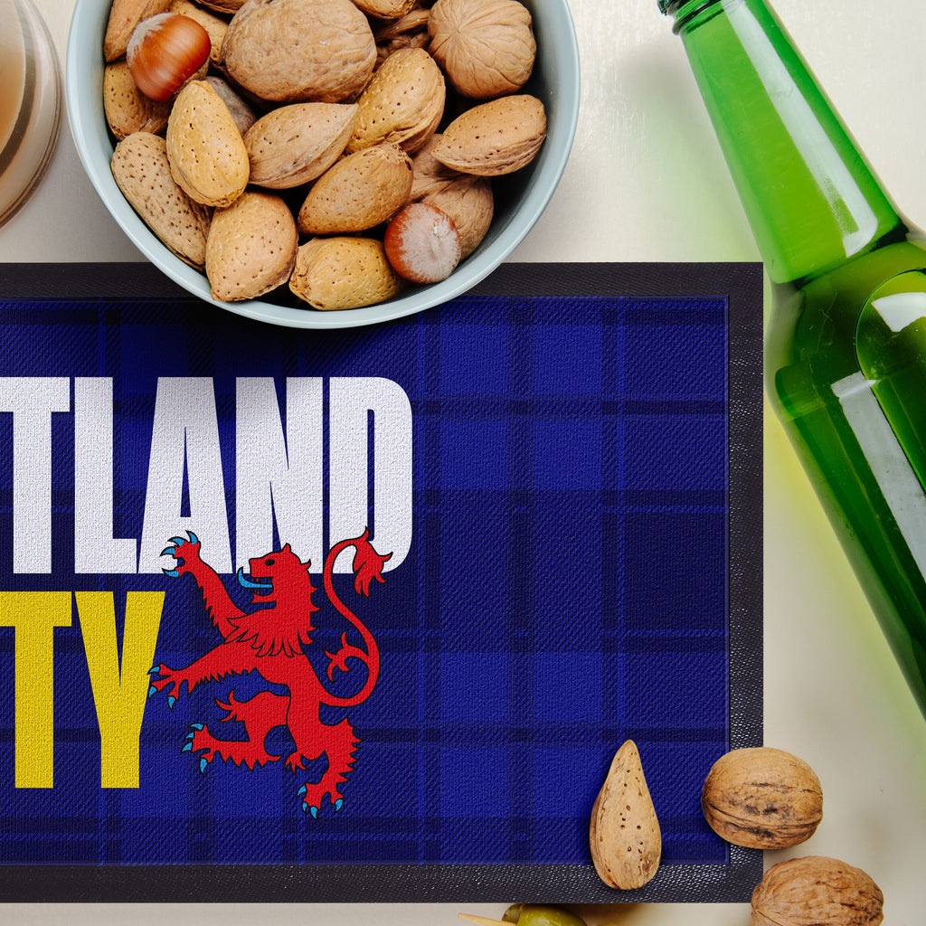 No Scotland No Party - Blue Tartan - Bar Runner