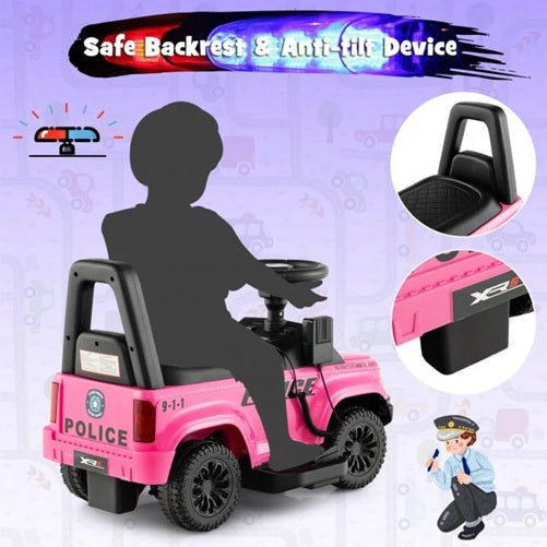 Foot-to-Floor Police Ride-On for Toddlers