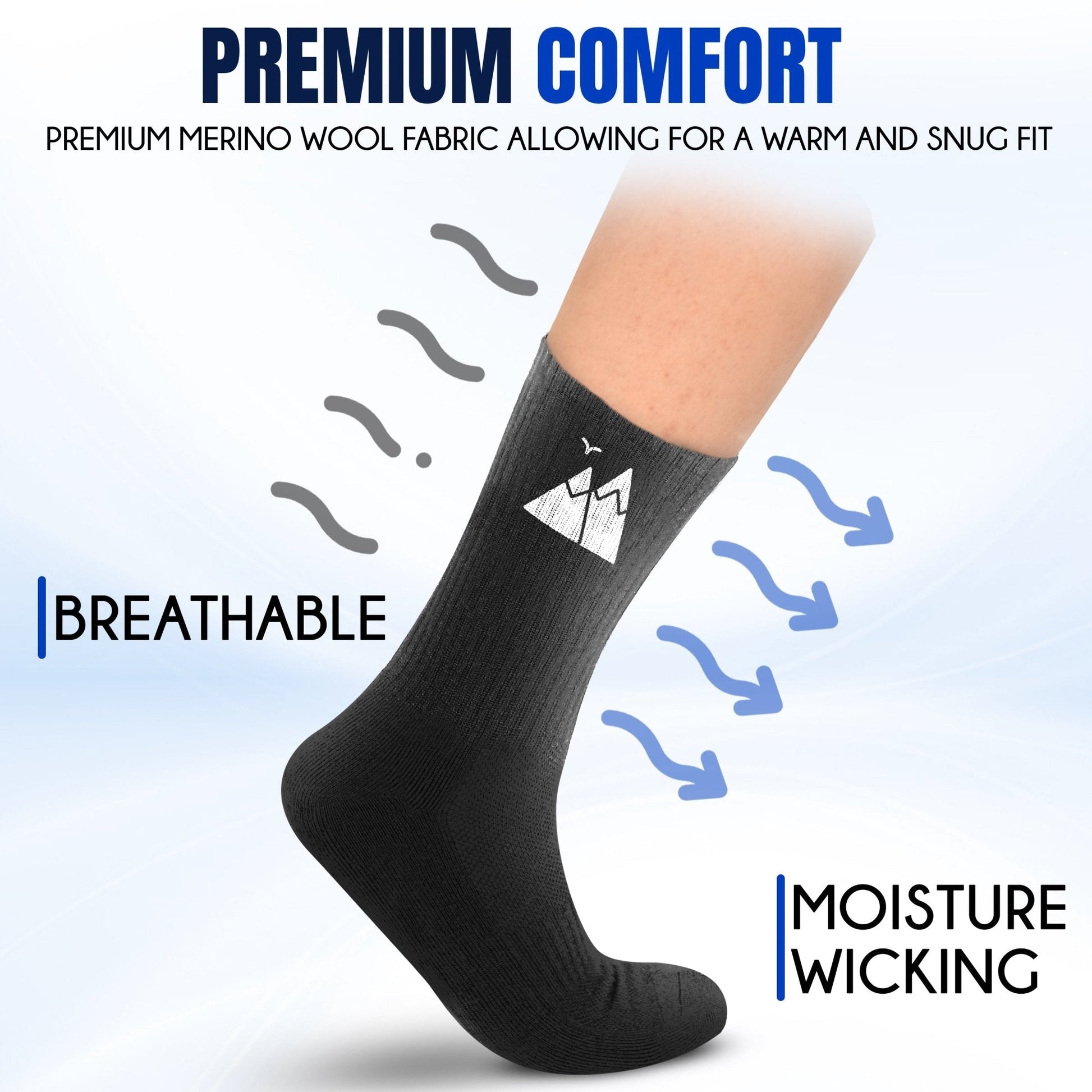Premium Merino Wool Hiking Socks