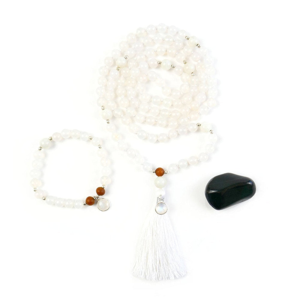 Selene Mala Moonstone Jewellery Set