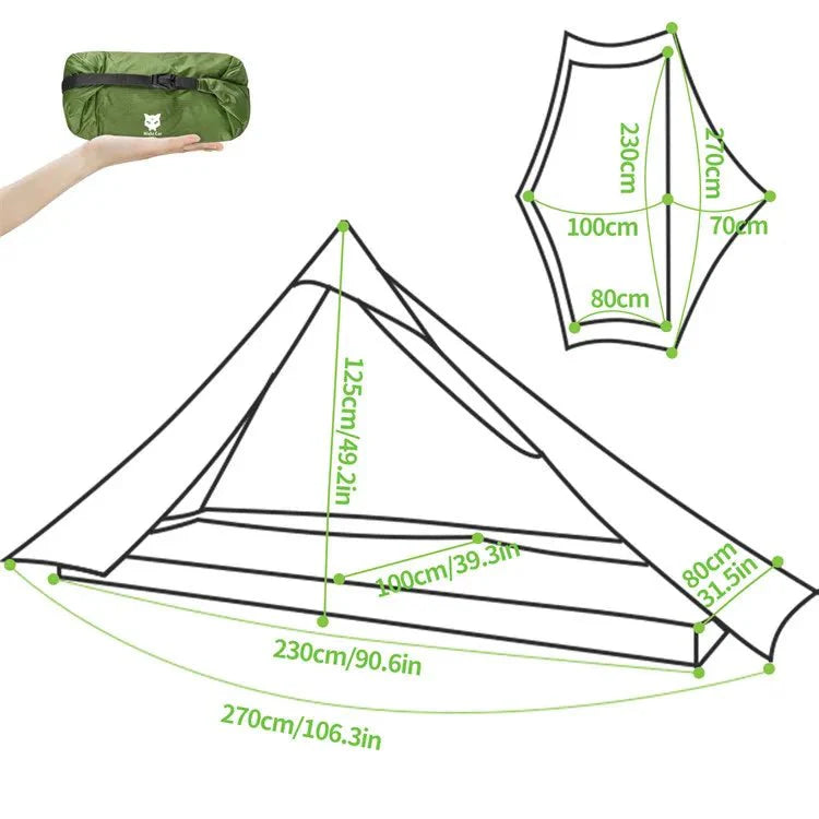 Night Cat 1 Person Ultra Lightweight Backpacking Tent