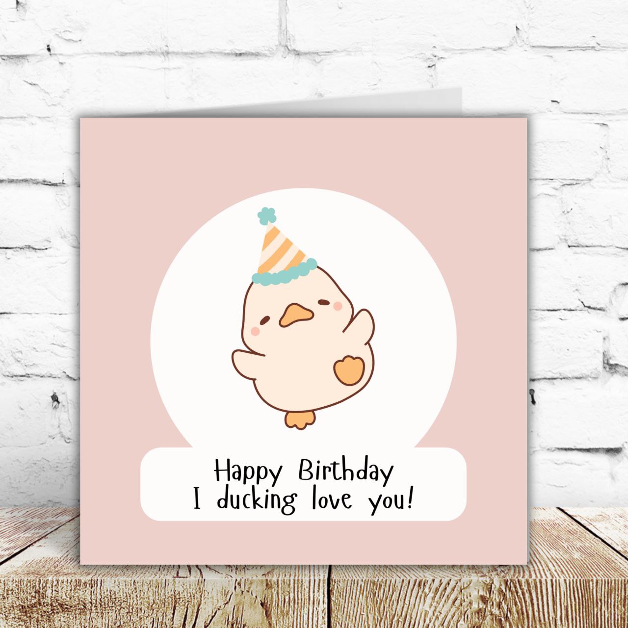 Duckling Birthday Card – By Natalie Anne