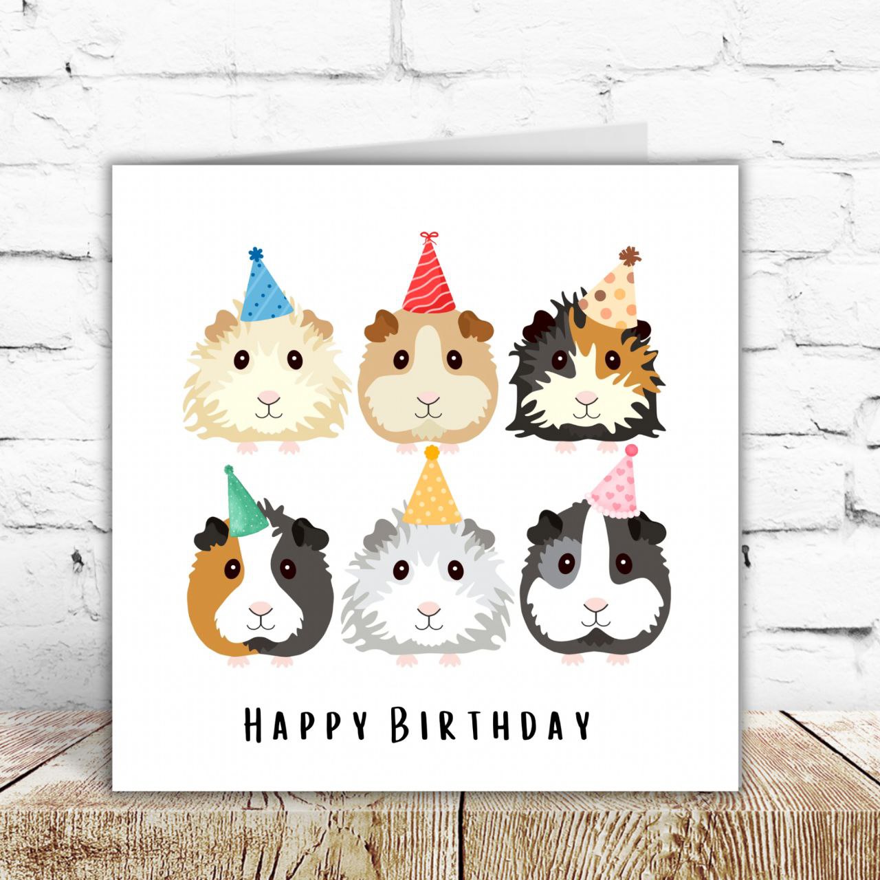 Guinea Pig Birthday Card – By Natalie Anne