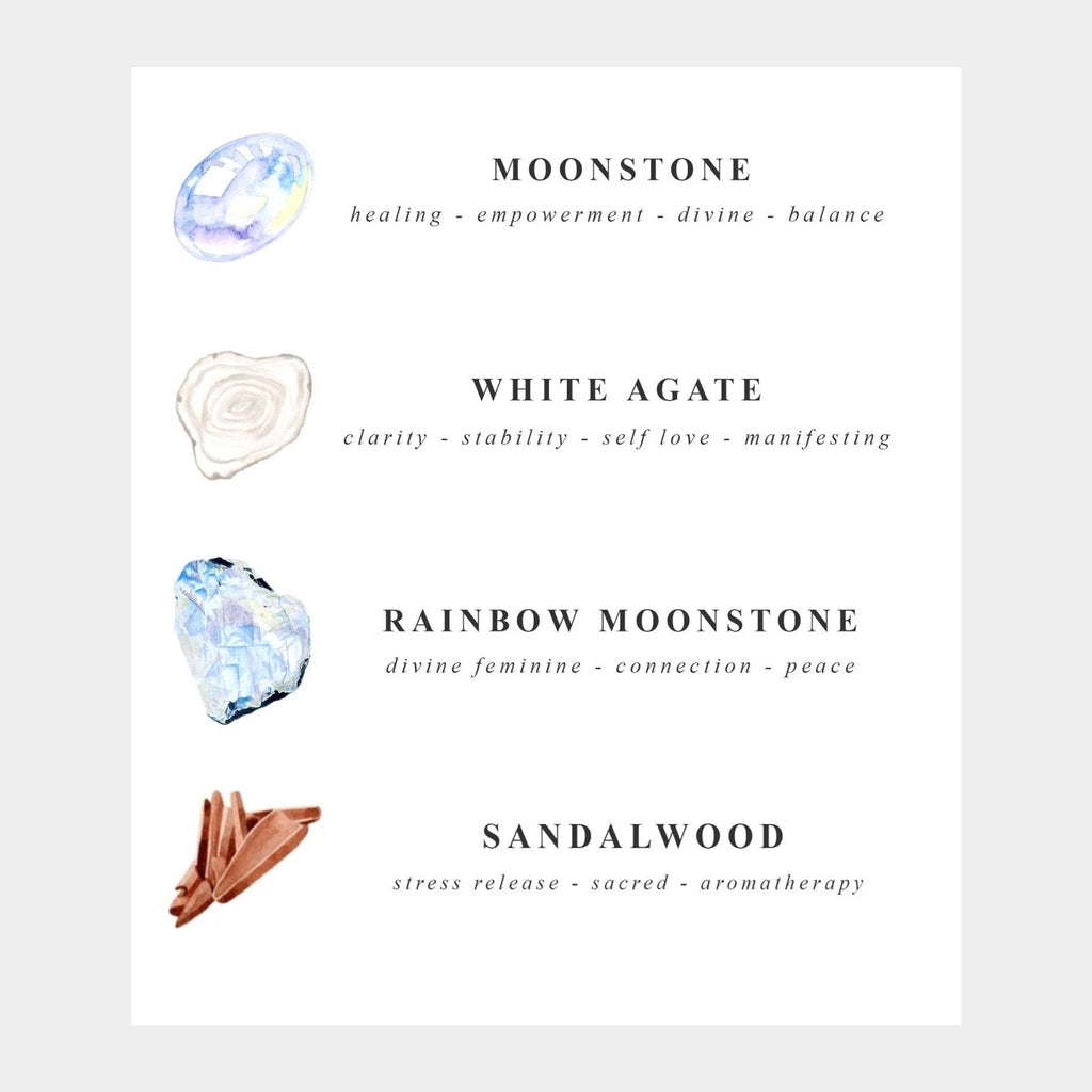 Selene Moonstone Mala Bracelet