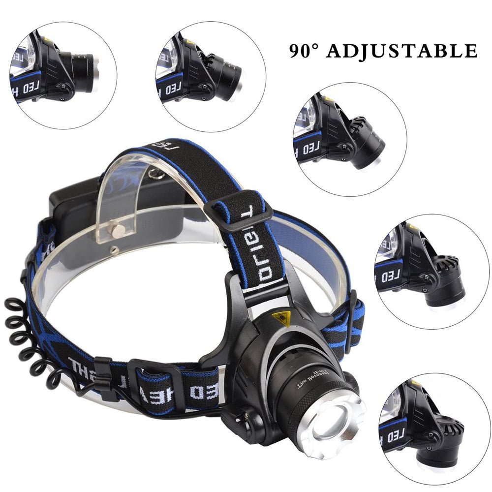 1000 Lumens Waterproof Rechargeable Headlamp